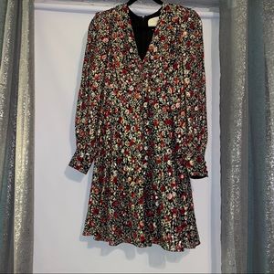 Kate Spade Floral Park Clip Dot Dress